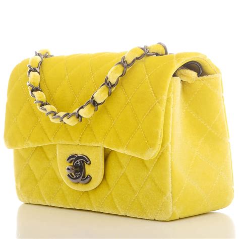 chanel yellow velvet boy bag|Chanel velvet flap bag.